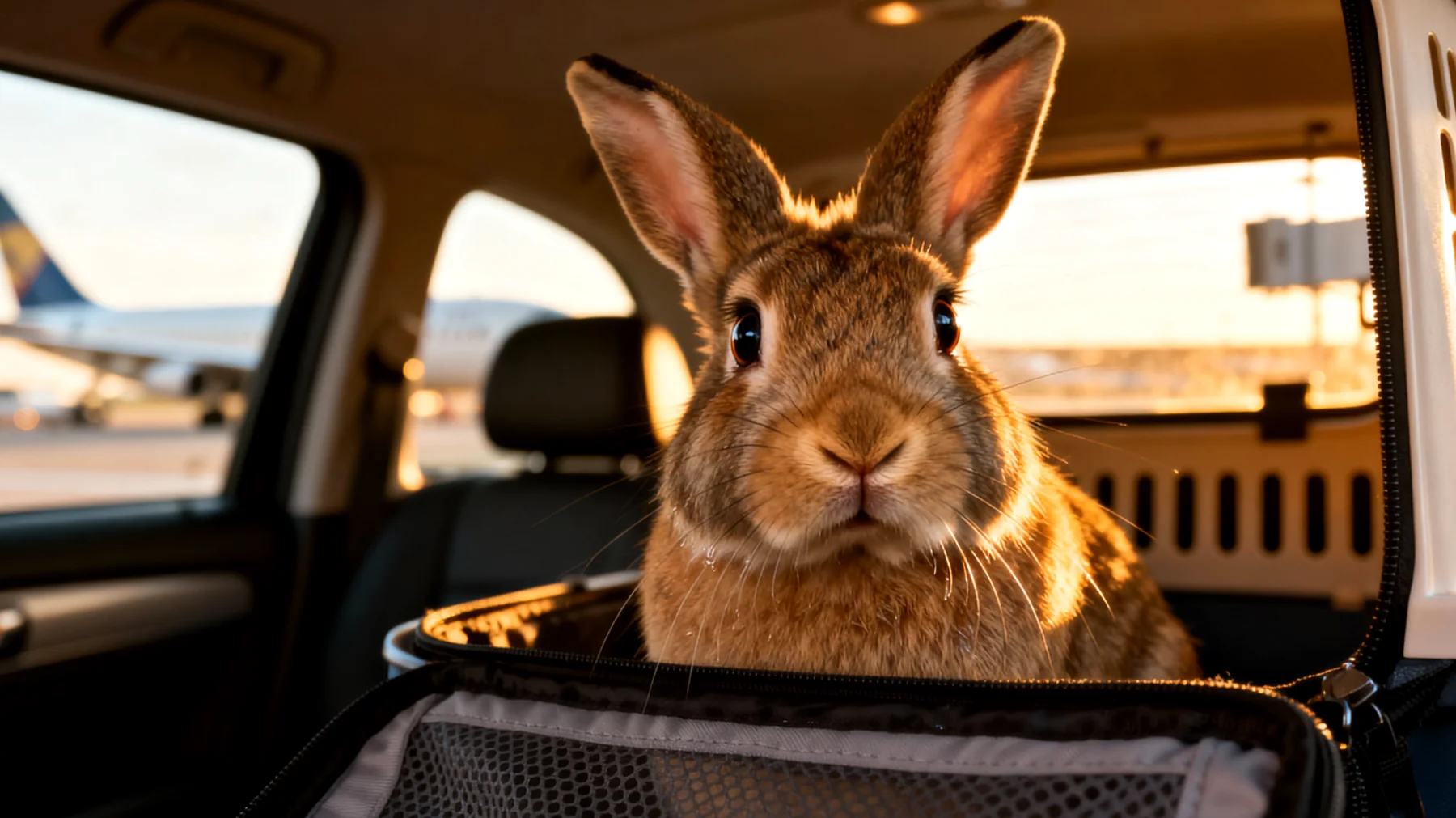 Kaninchen erleben während Reisen erheblichen Stress durch ungewohnte Umgebungen, Transportboxen, Temperaturschwankungen und veränderte Routinen, was zu Angstzuständen, Appetitlosigkeit und gesundheitlichen Problemen führen kann"
