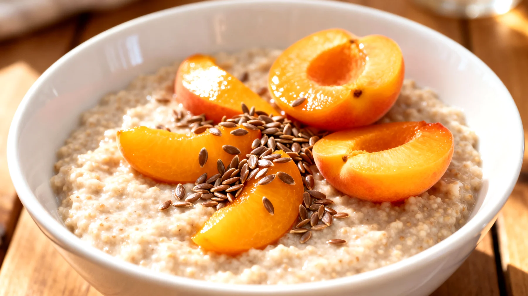 Amaranth-Porridge mit Leinsamen und Aprikosen"